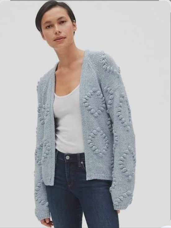 GAP Sweaters - GAP Bobble Stitch Cardigan Wool Blend - M
